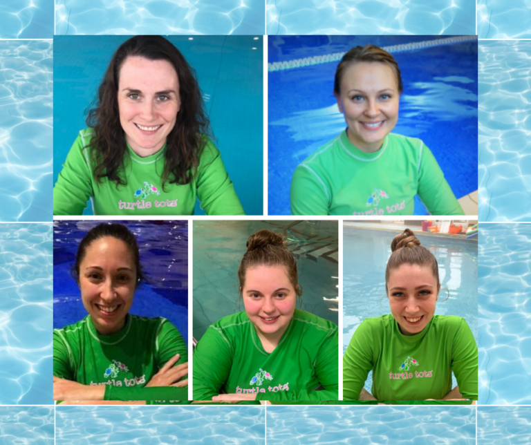 Lindsay, Sally, Harriet, Tammy and Abbie from Turtle Tots Northamptonshire, Milton Keynes and Bedford