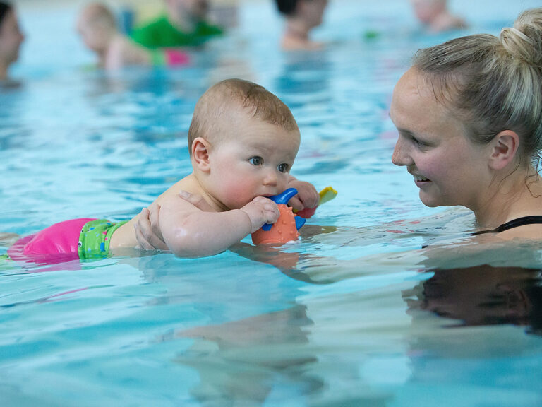 Baby Swimming at 3 Months Old